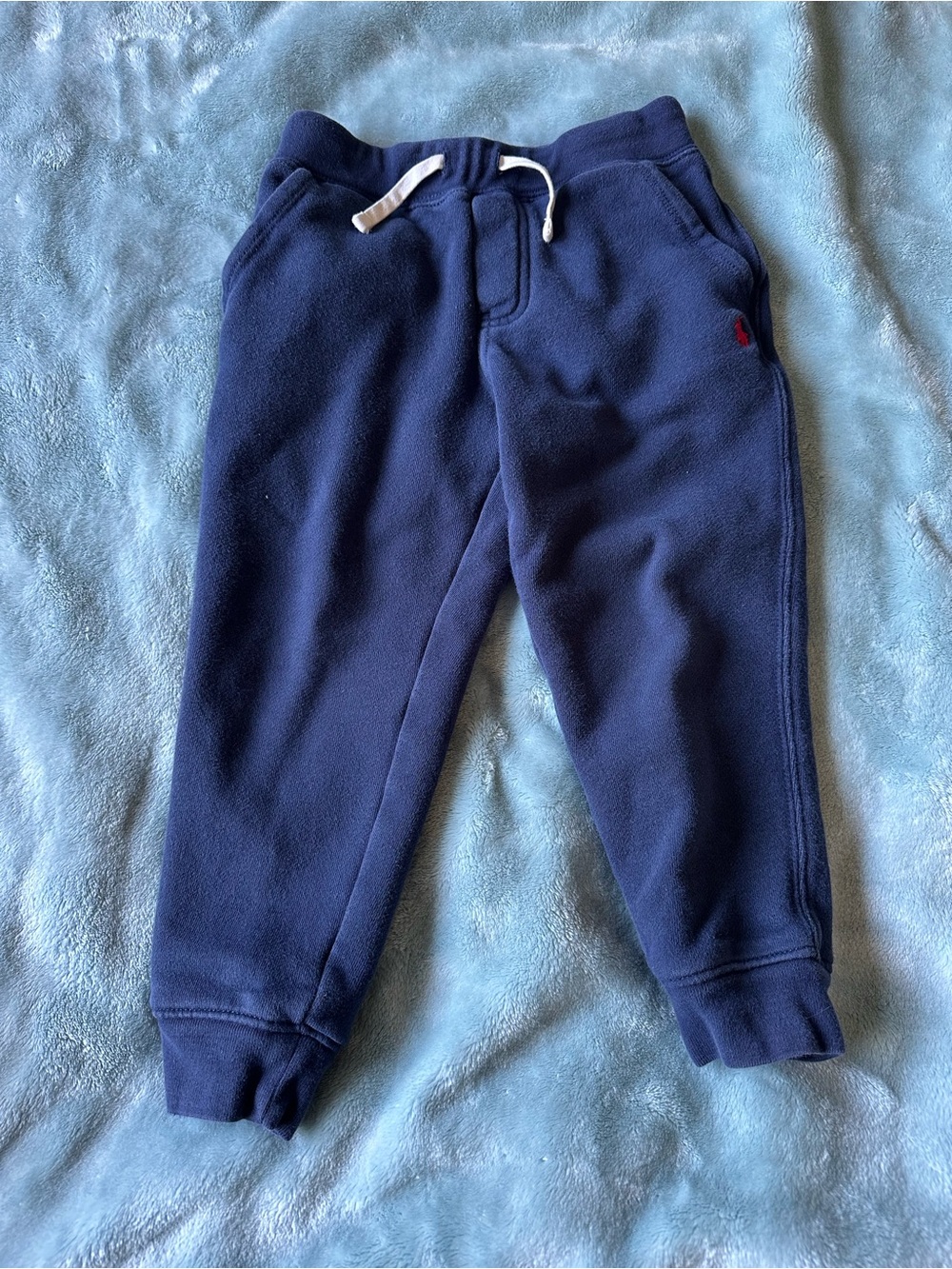 Boys Navy Polo Ralph Lauren Jogger Sweatpants